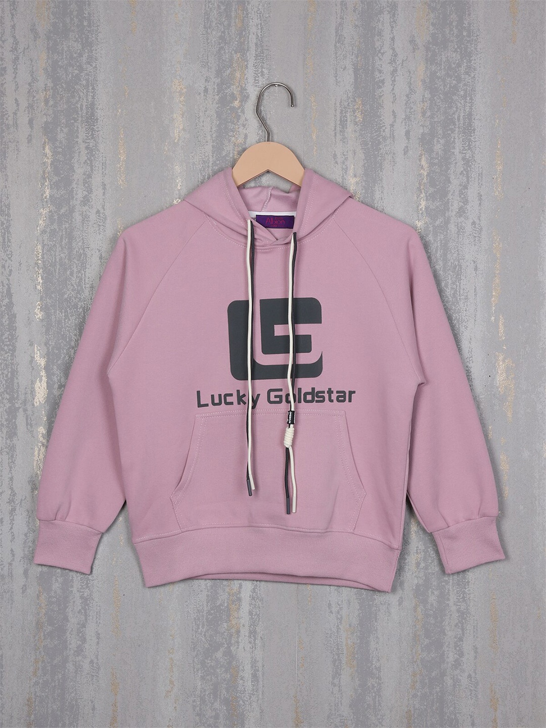 

Steele Boys Printed Hooded Sweatshirt, Pink
