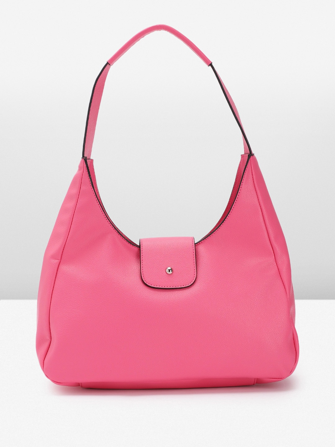 

French Connection Textured Structured Hobo Bag, Pink