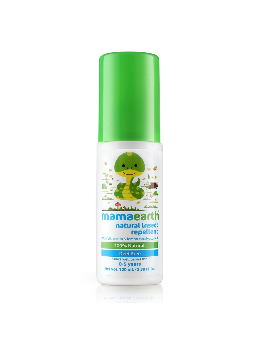 

Mamaearth Sustainable Kids Natural Insect Repellent with Citronella Lemon Eucalyptus Oil 100 ml, White