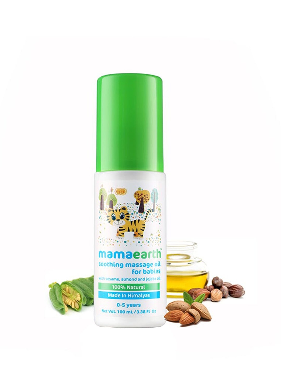

Mamaearth Sustainable Kids Soothing Massage Oil 100ml, White