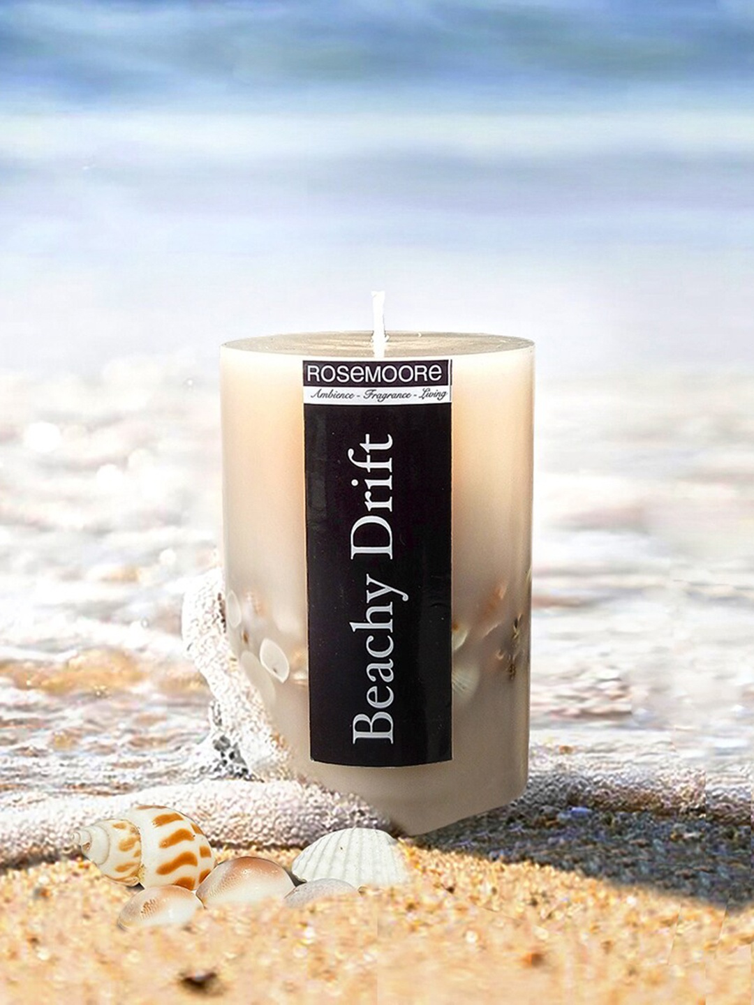 

ROSEMOORe White Beachy Drift Scented Pillar Candle