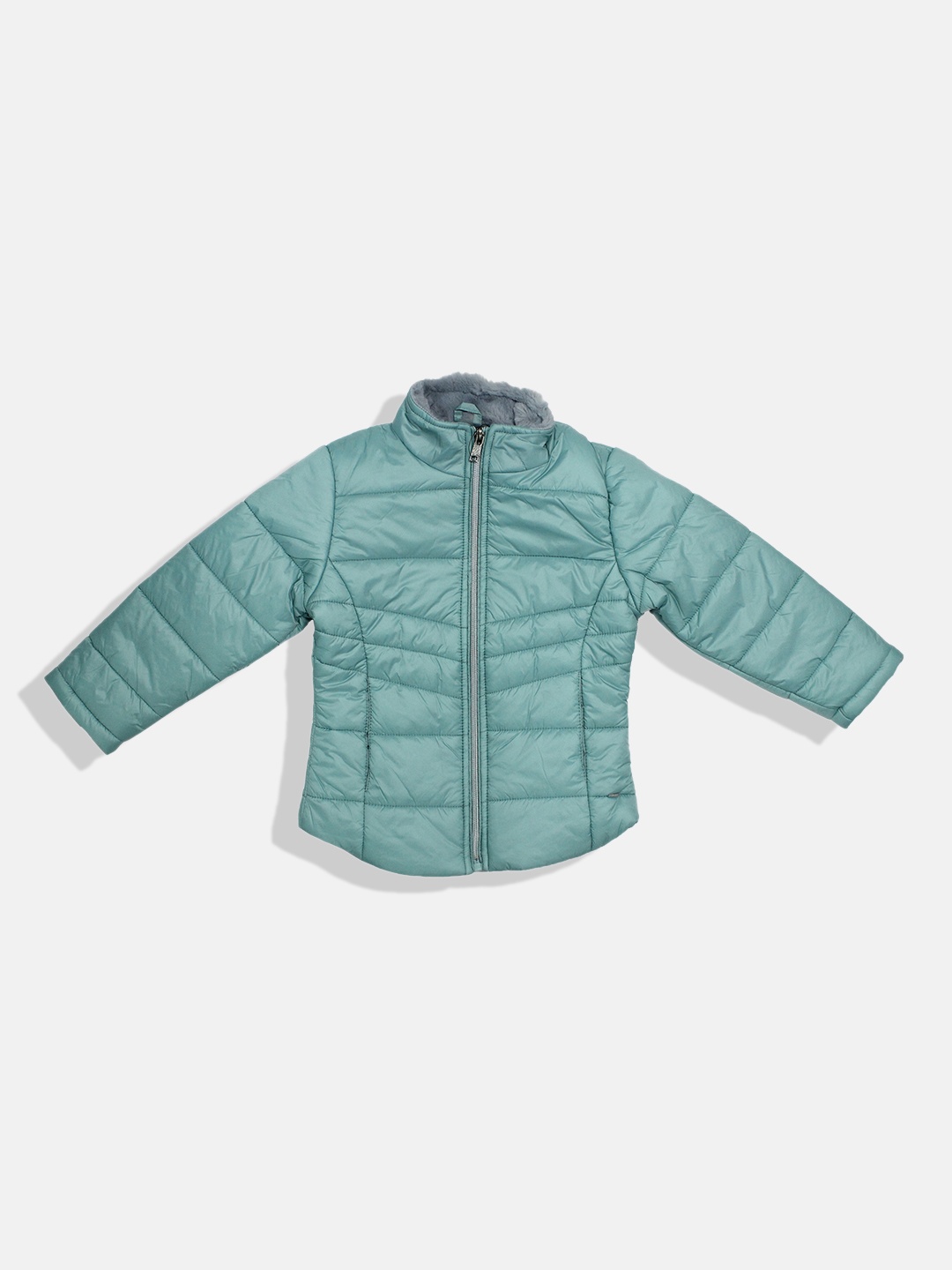 

Okane Girls Mock Collar Padded Jacket, Sea green