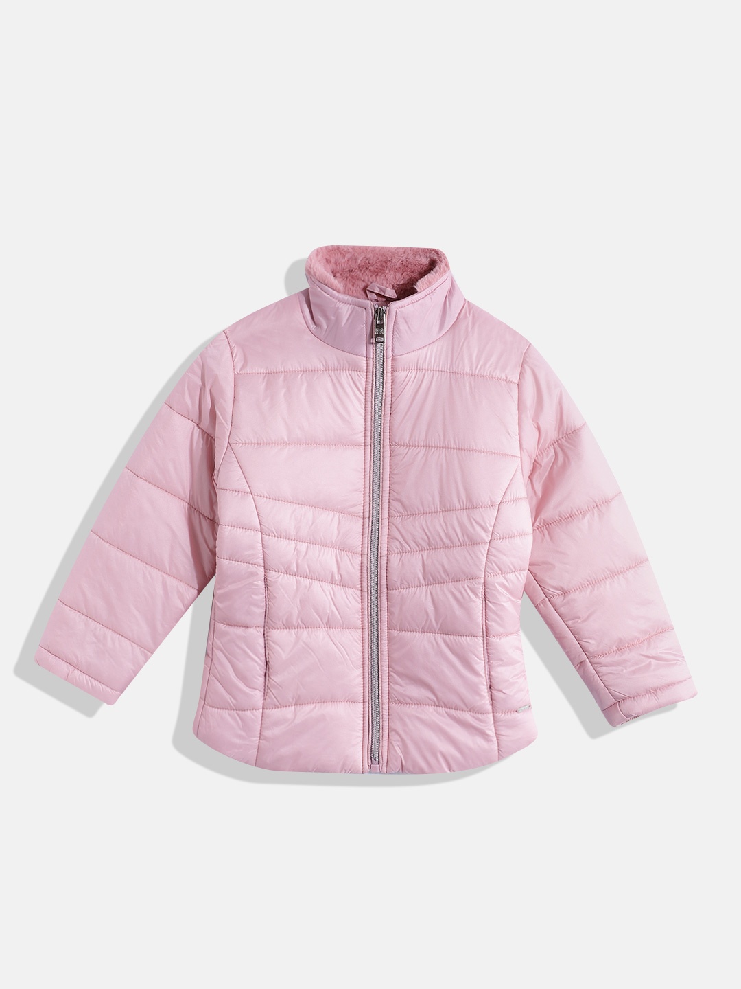 

Okane Girls Mock Collar Padded Jacket, Pink