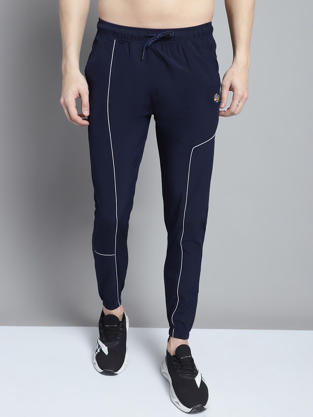 

WELL QUALITY Men Mid Rise Sports Joggers, Navy blue