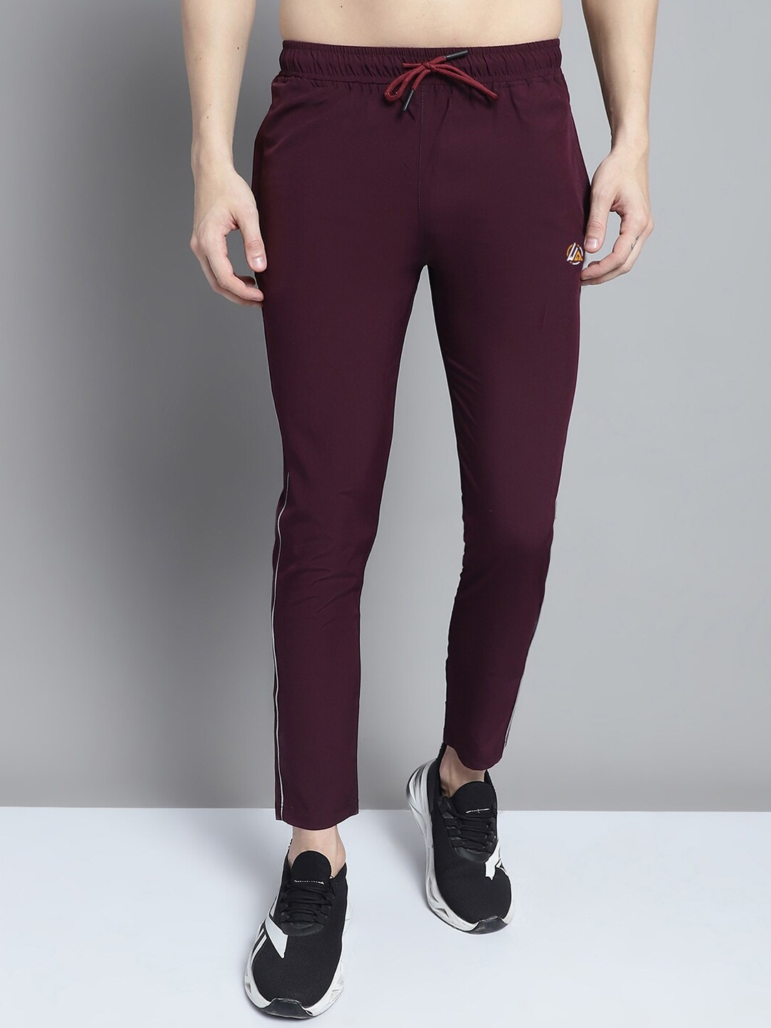 

WELL QUALITY Men Mid Rise Sports Track Pants, Maroon