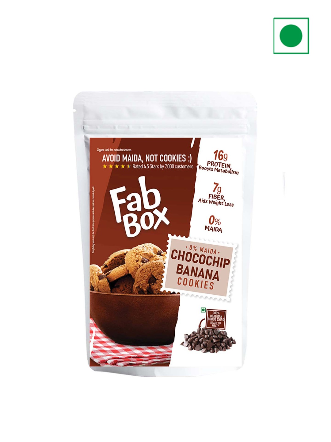 

FabBox Choco Chip Banana Cookies-220 gms, Green