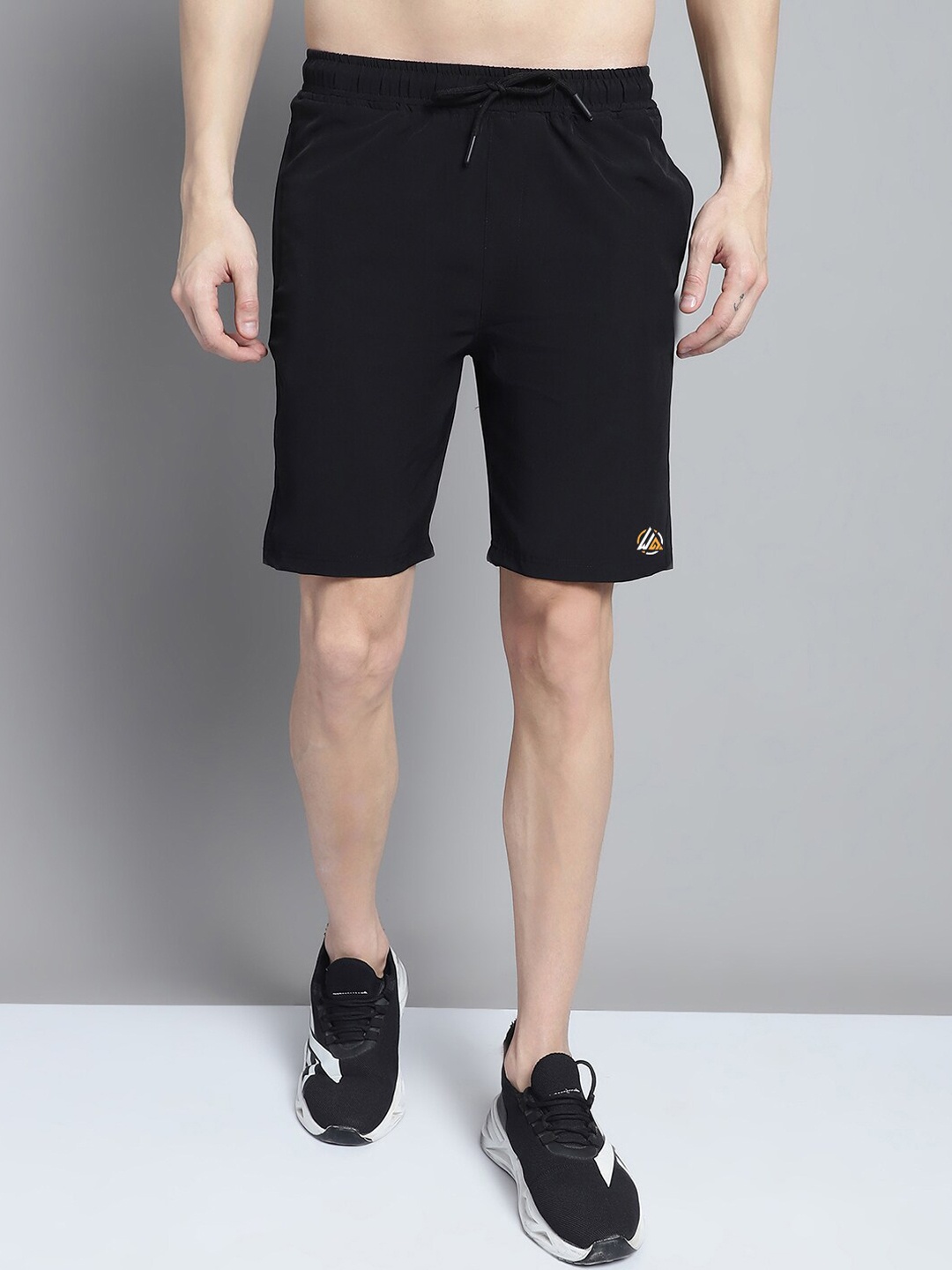 

WELL QUALITY Men Mid Rise Sports Shorts, Black