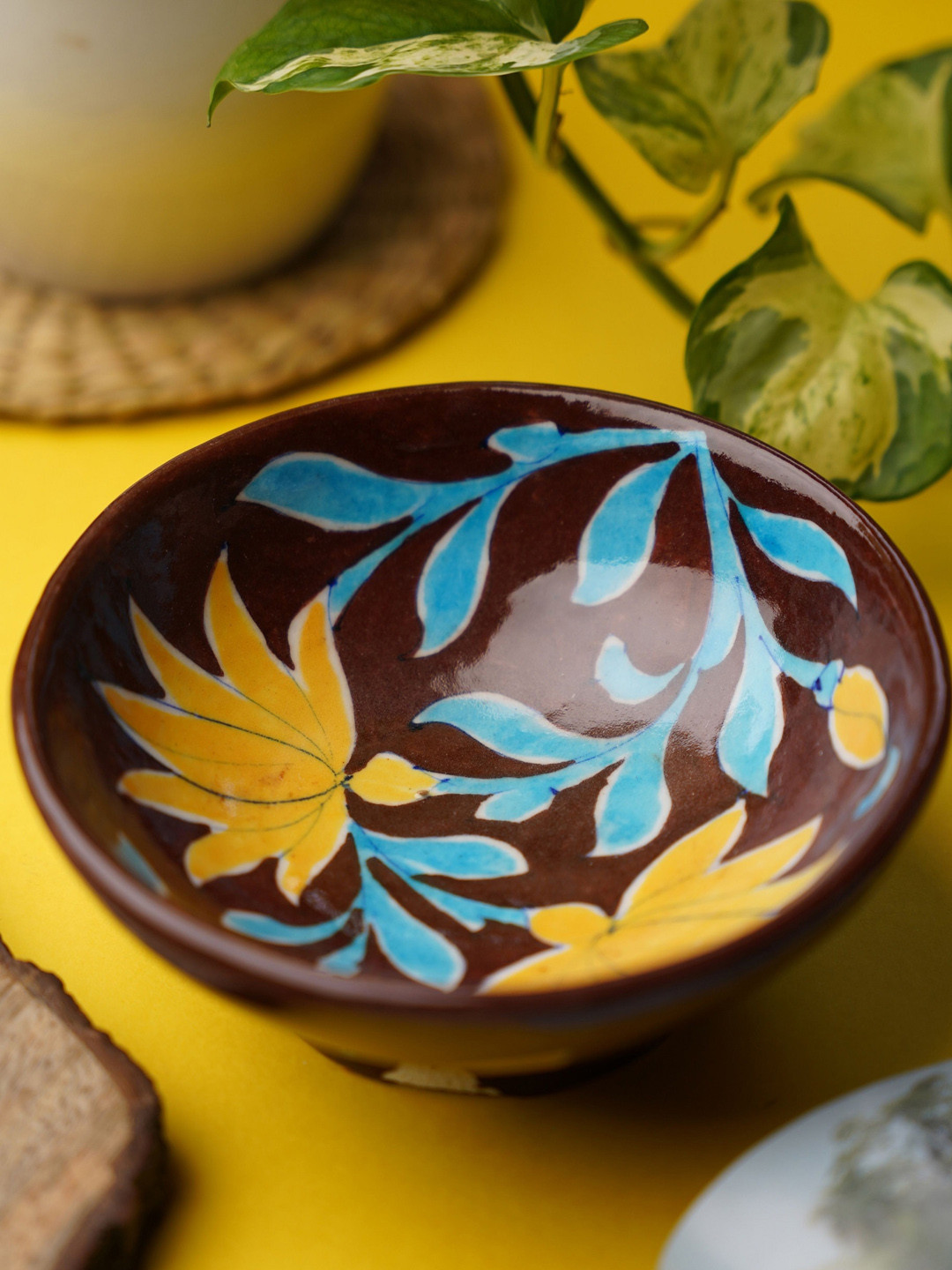 

Folkstorys Brown 2 Pieces Printed Melamine Glossy Bowls