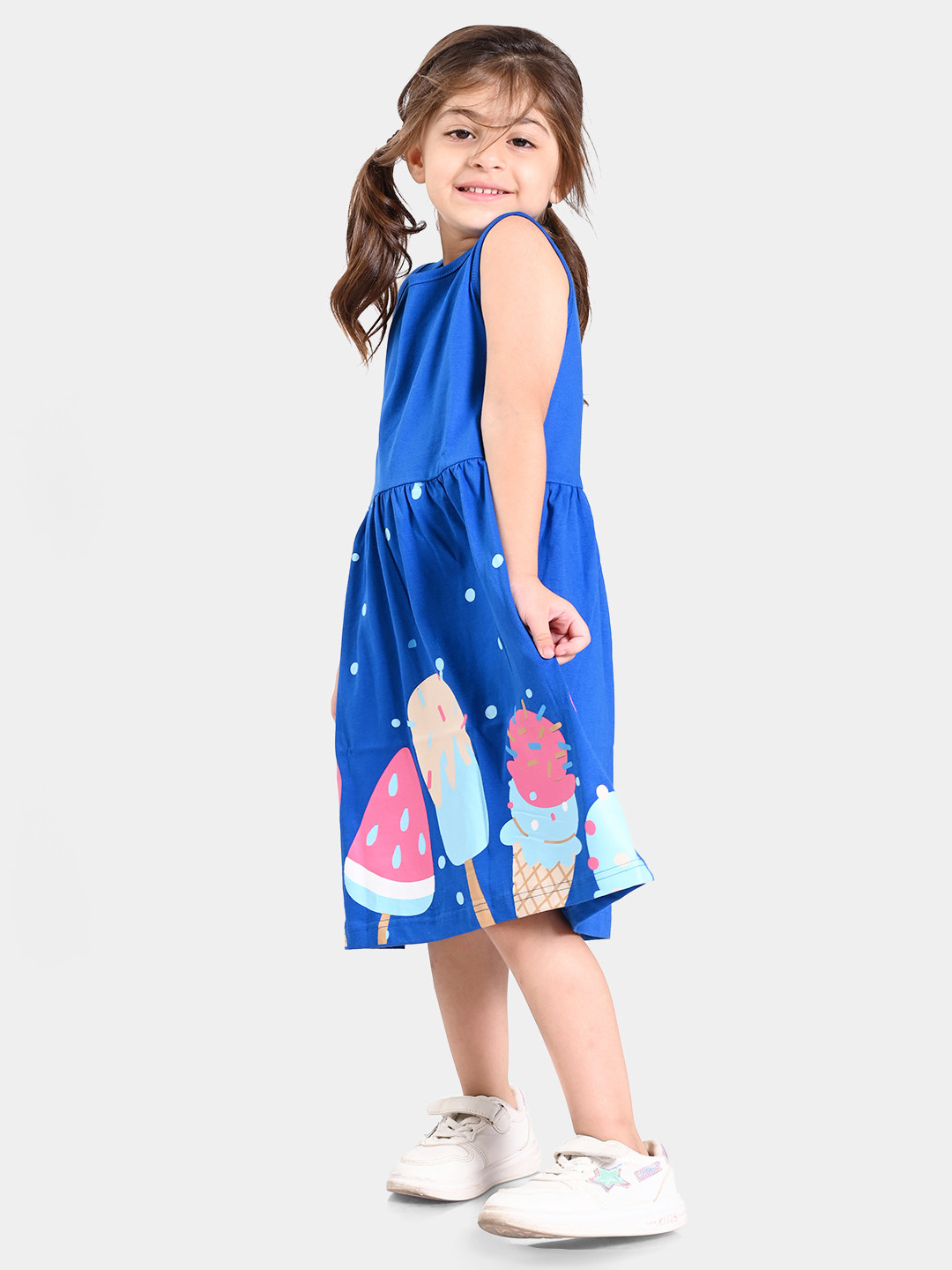 

BONKIDS Blue A-Line Midi Dress
