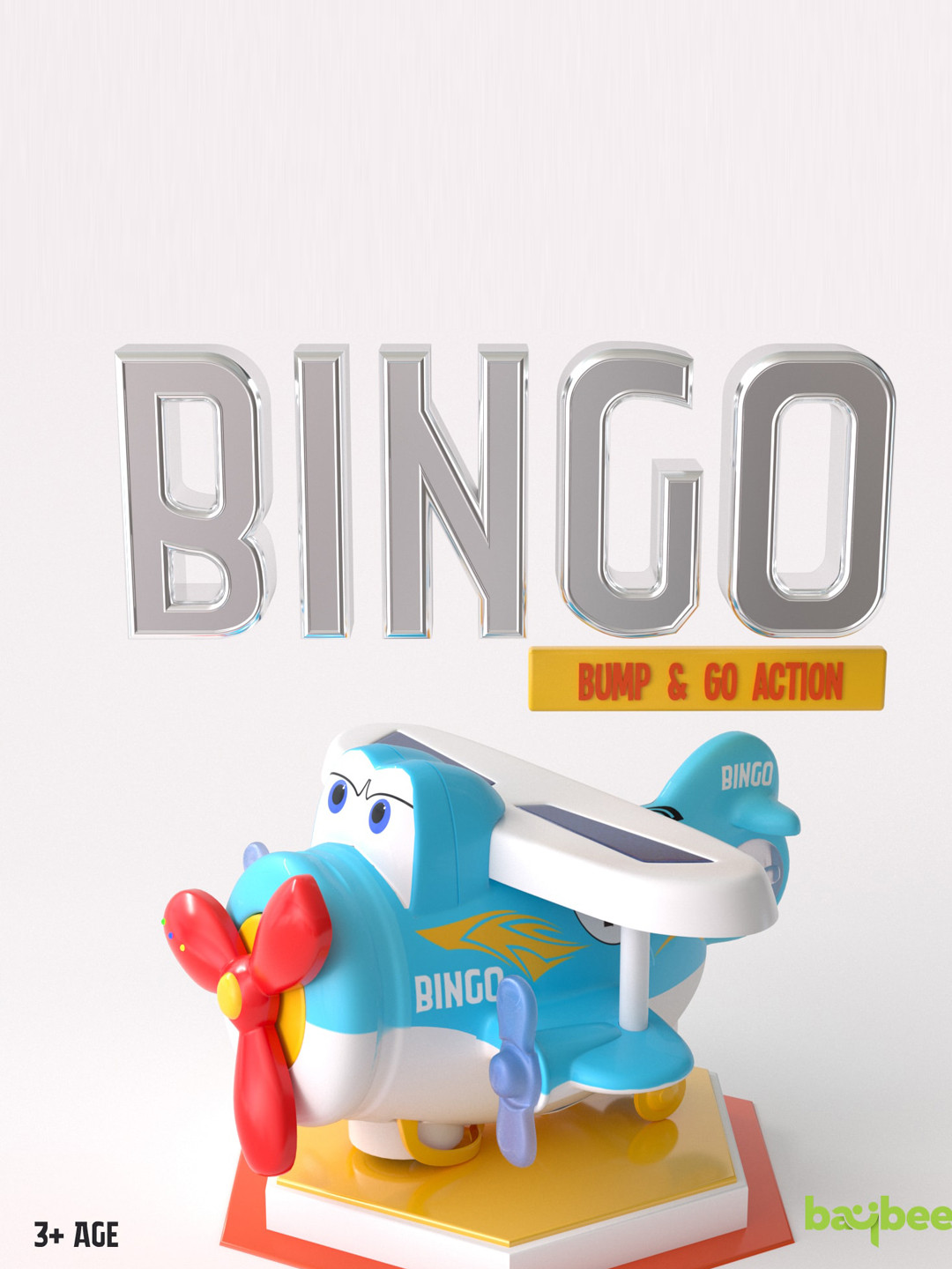 

BAYBEE Kids Bingo Airplane Baby Musical Toy, Blue