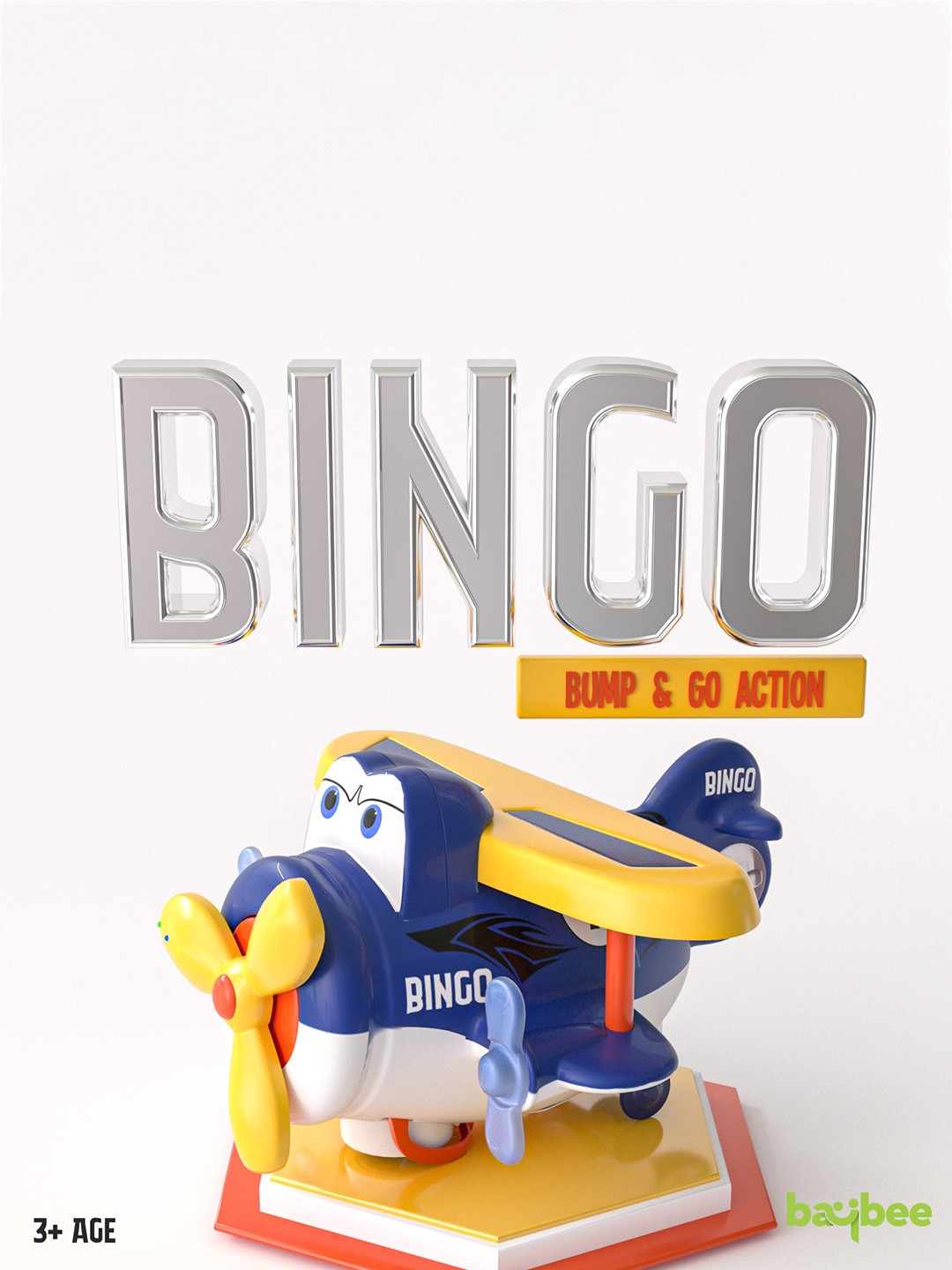 

BAYBEE Kids Navy Blue Bingo Airplane Baby Musical Toy