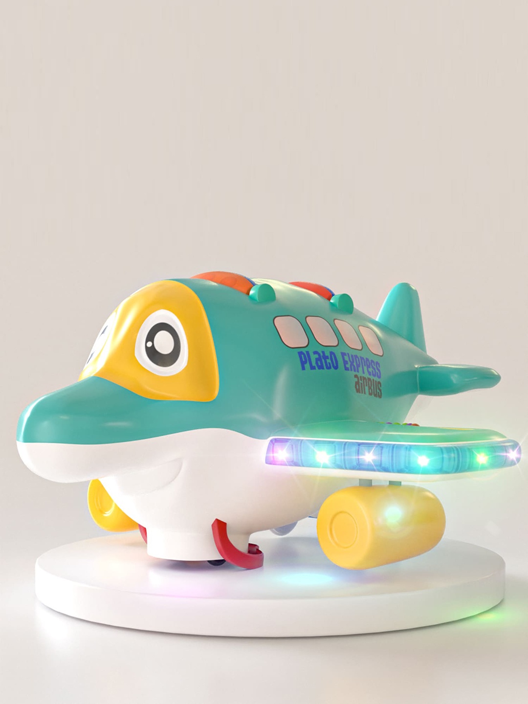 

BAYBEE Kids Plato Aeroplane Baby Musical Toy, Green