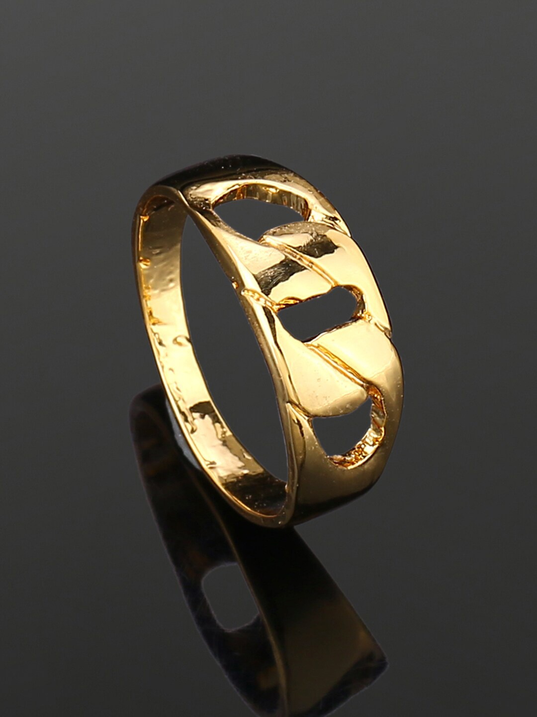 

Estele Gold-Plated Cut-Out Slip-On Finger Ring