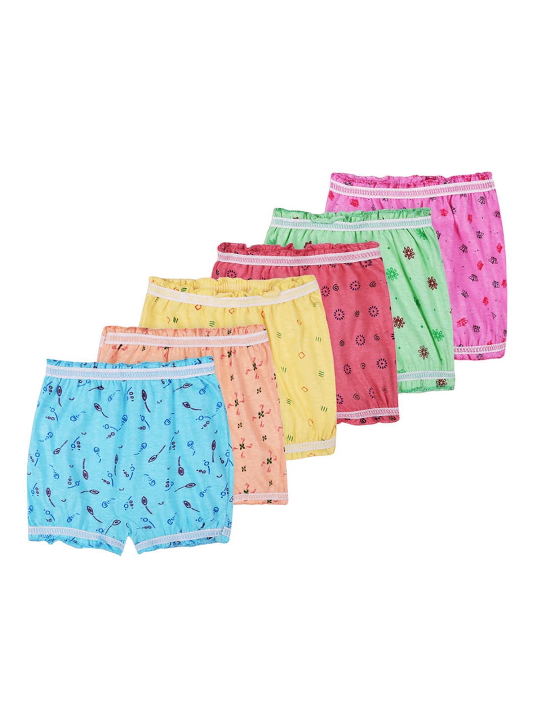 BAESD Kids Pack Of 6 Printed Pure Cotton Boy Short Briefs, Red