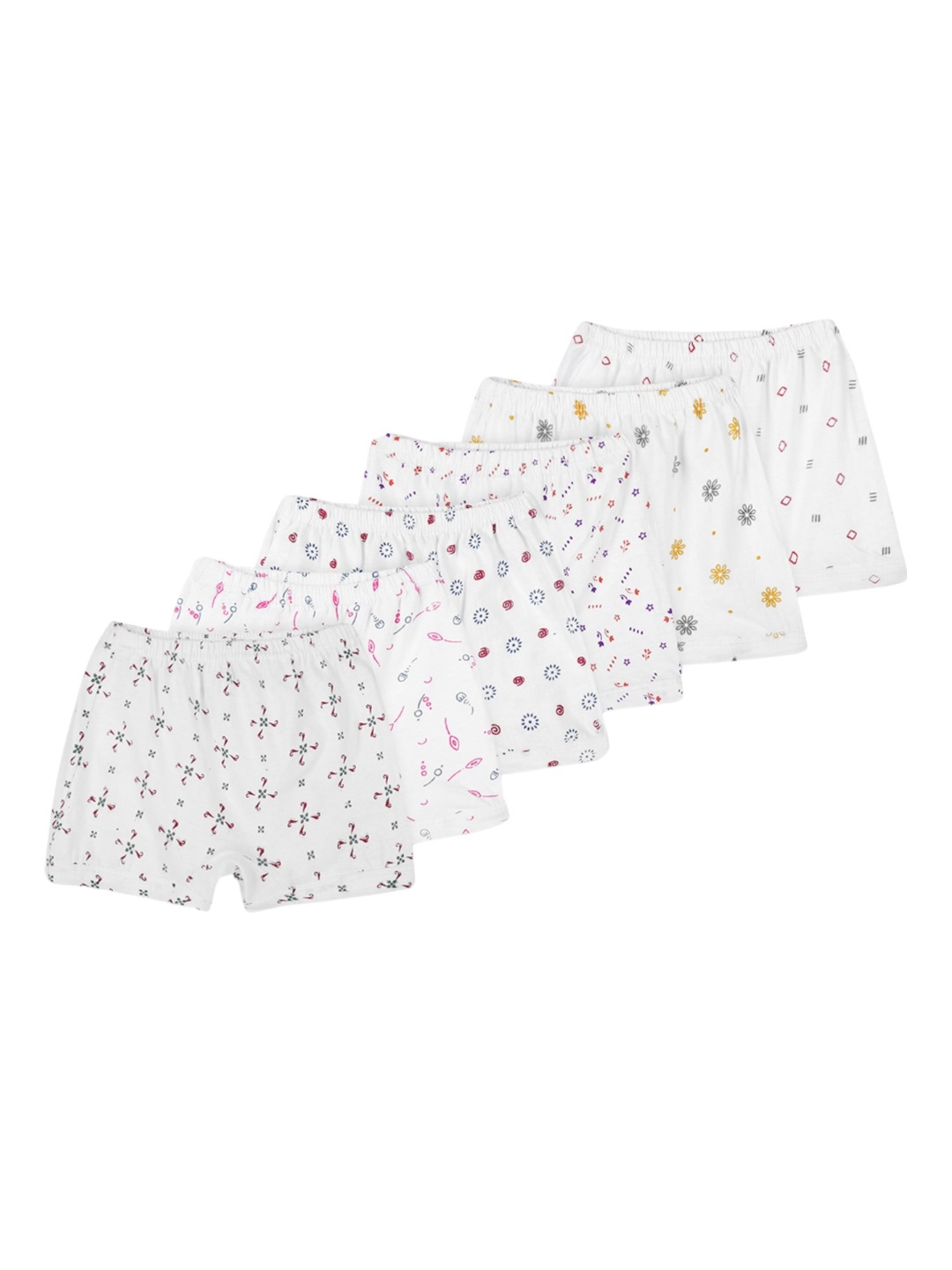 

BAESD Infants Pack Of 6 Printed Pure Cotton Boy Short Briefs, White