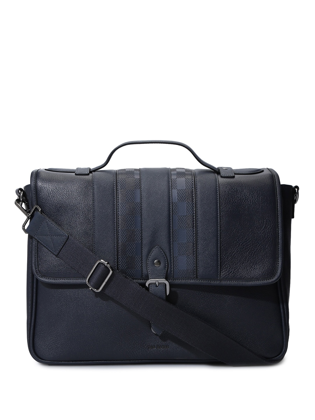 

Ted Baker Men Texctured Structured Satchel, Navy blue