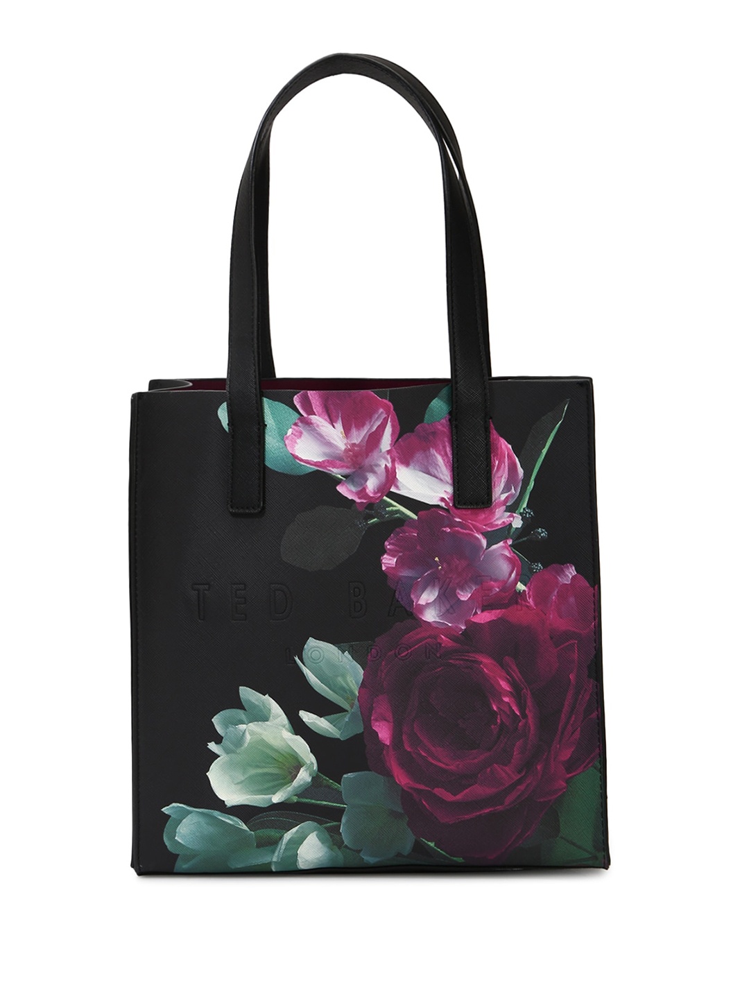 

Ted Baker Floral Printed PU Structured Tote Bag, Black