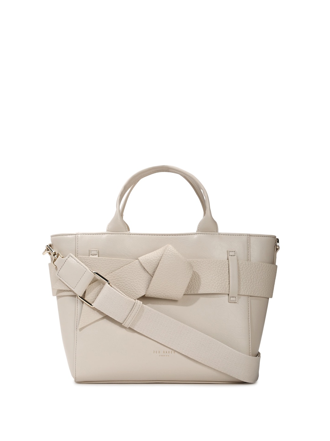 

Ted Baker Quilted PU Structured Handheld Bag, Cream