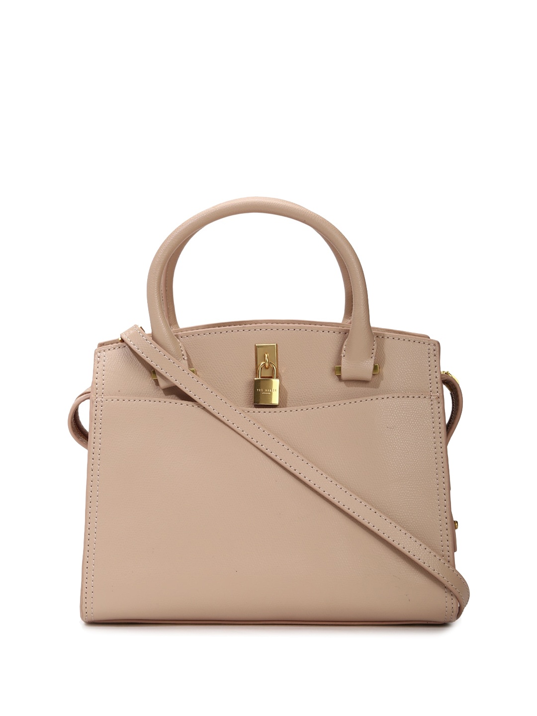

Ted Baker Detachable Sling Strap Structured Leather Handheld Bag, Beige