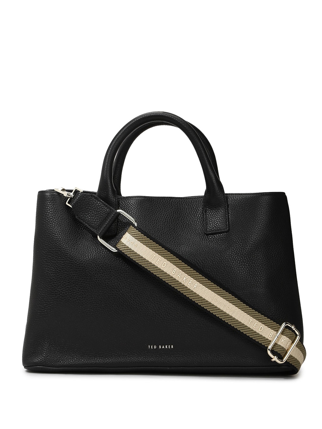 

Ted Baker Leather Structured Handheld Bag With Zip Detail, Black