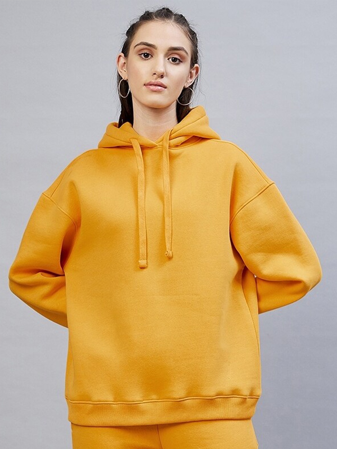 

DELAN Hooded Long Sleeves Pullover, Yellow