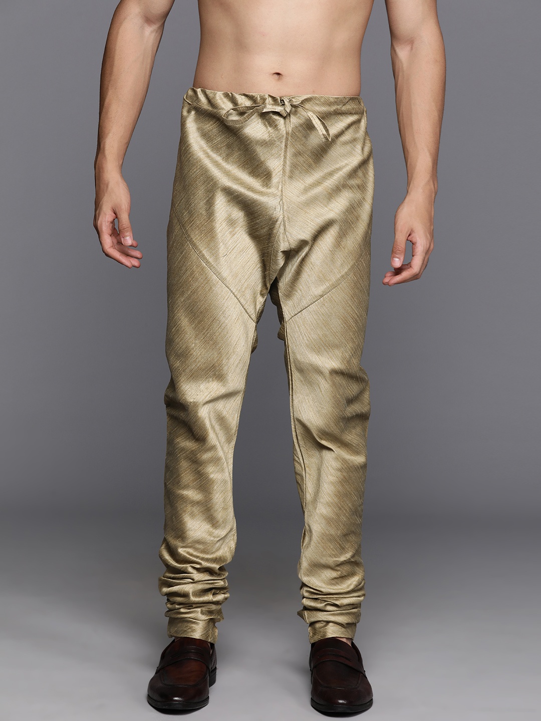 Manu Men Ankle-Length Churidar, Gold