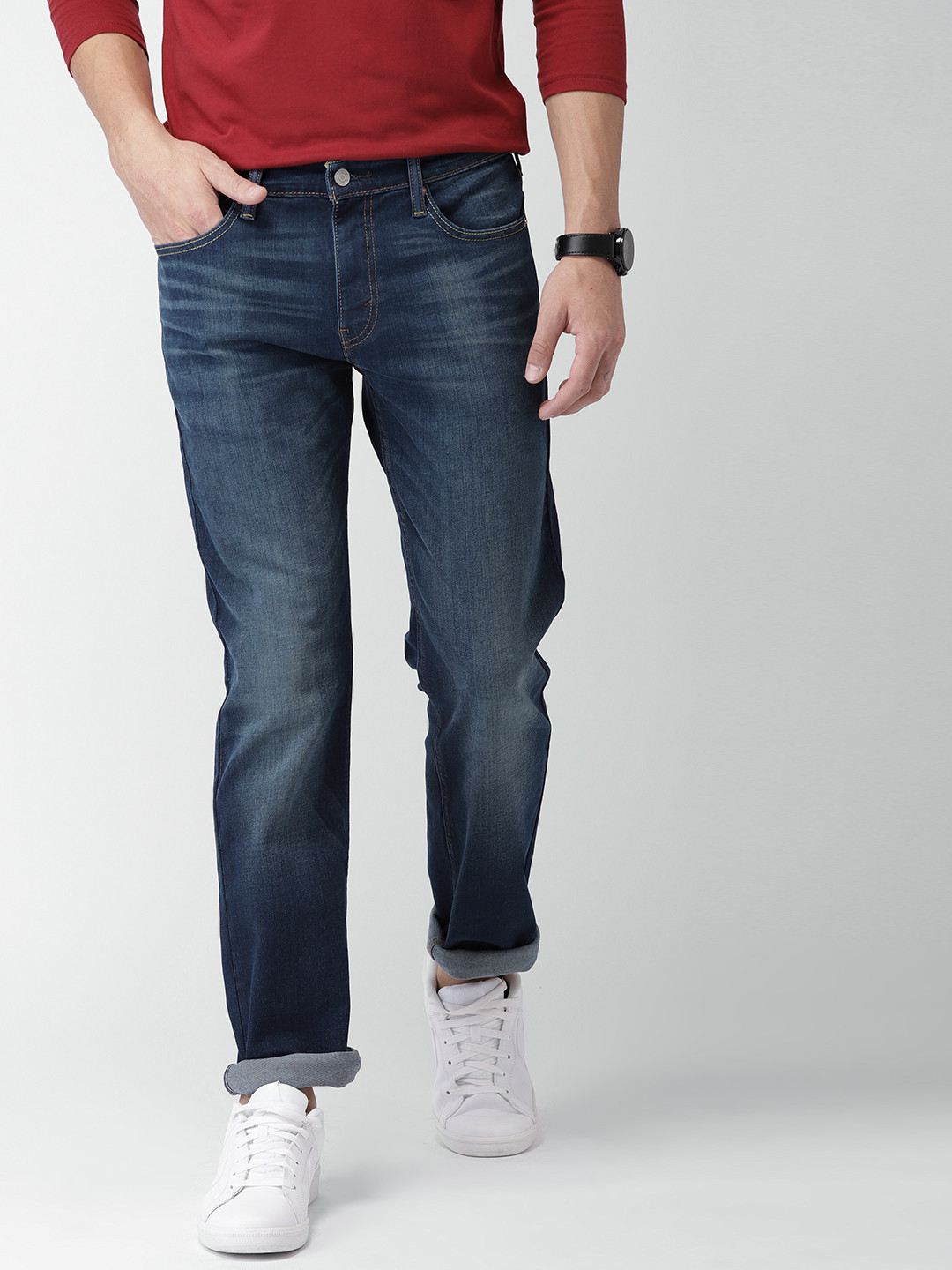 

Levis Men Blue Slim Fit Mid-Rise Clean Look Stretchable Jeans 511