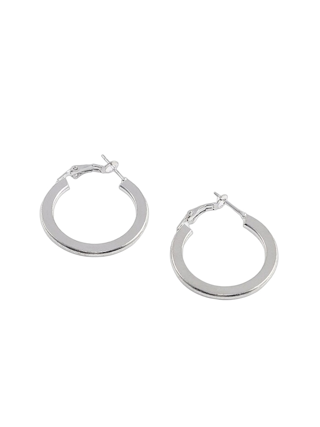 

FOREVER 21 Silver-Plated Contemporary Hoop Earrings