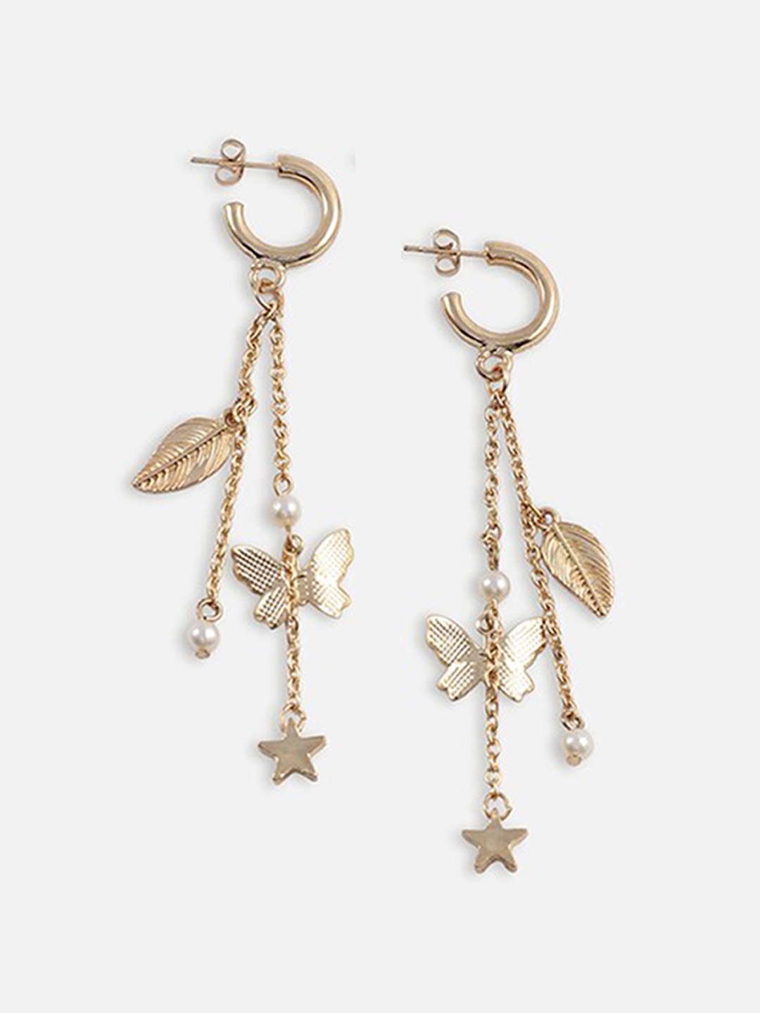 

FOREVER 21 Gold-Plated Contemporary Drop Earrings