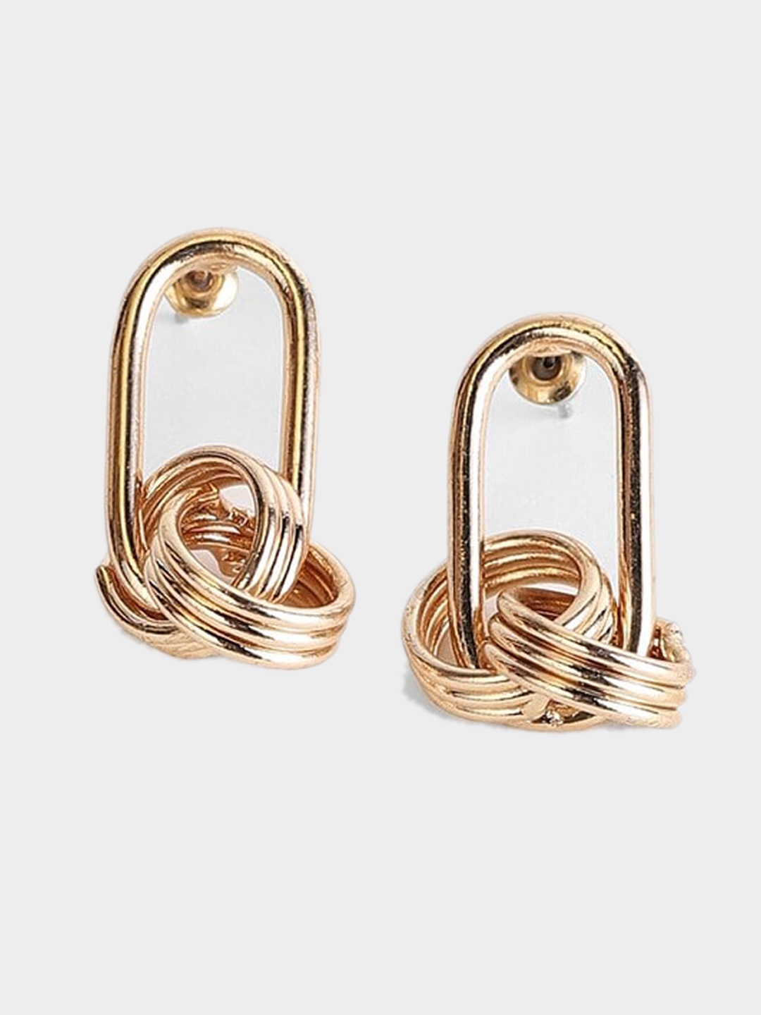 

FOREVER 21 Gold-Plated Contemporary Studs Earrings