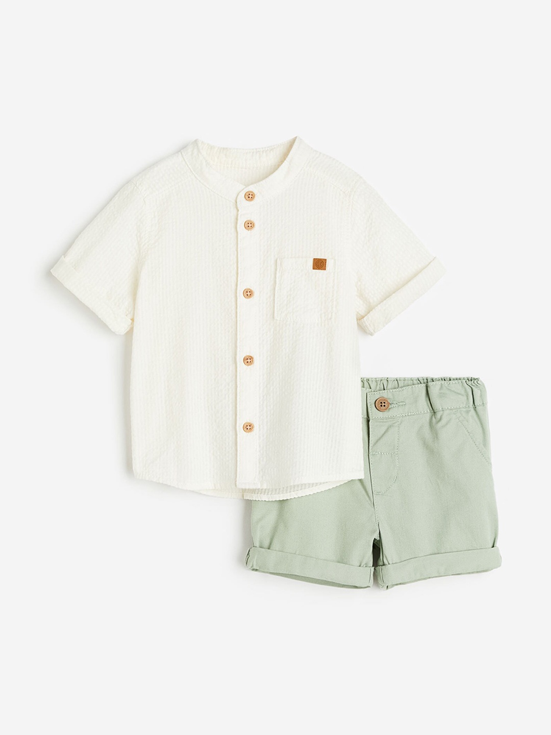 

H&M Boys 2-Piece Cotton Set, White