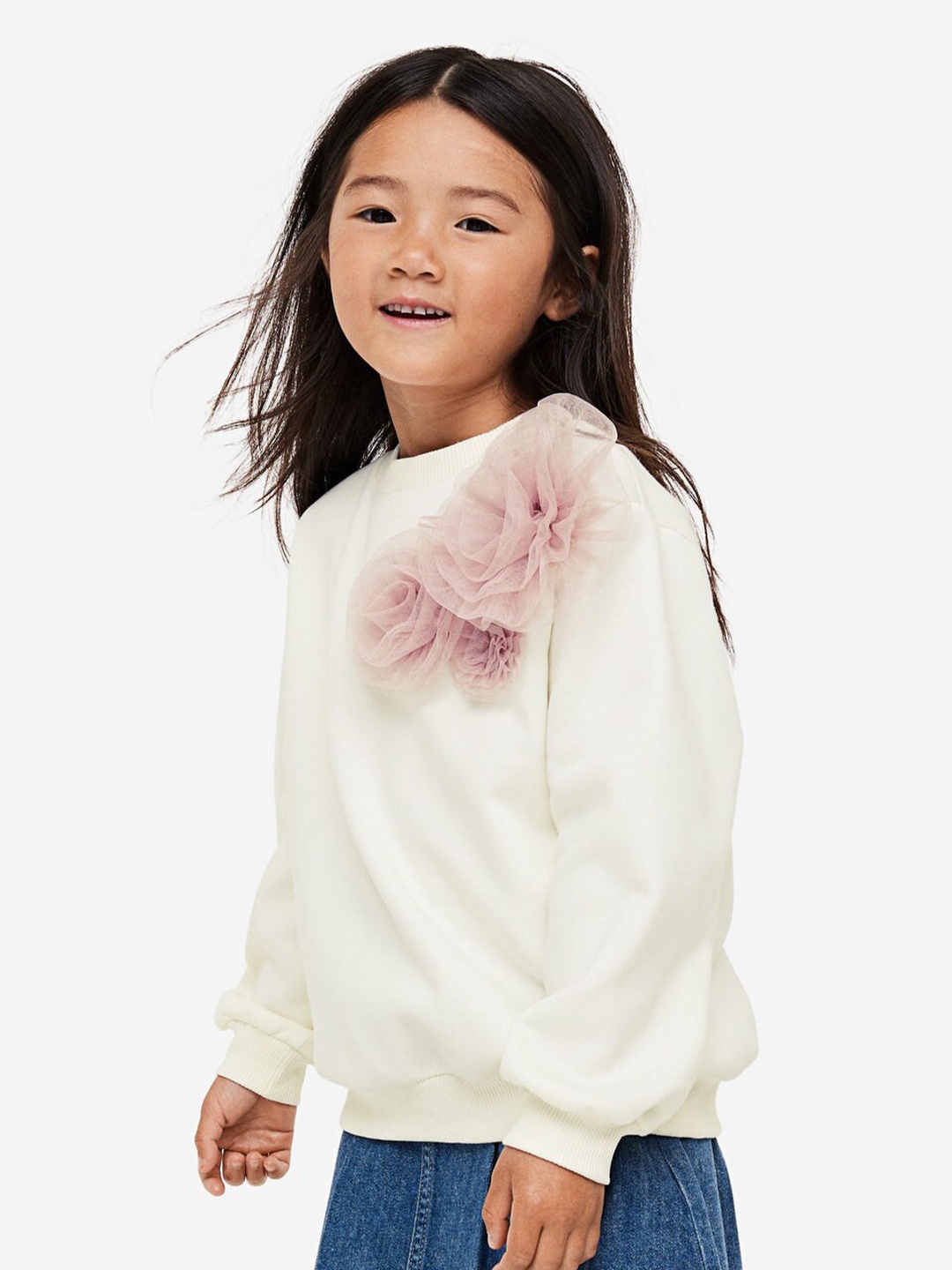

H&M Girls Sweatshirt, White