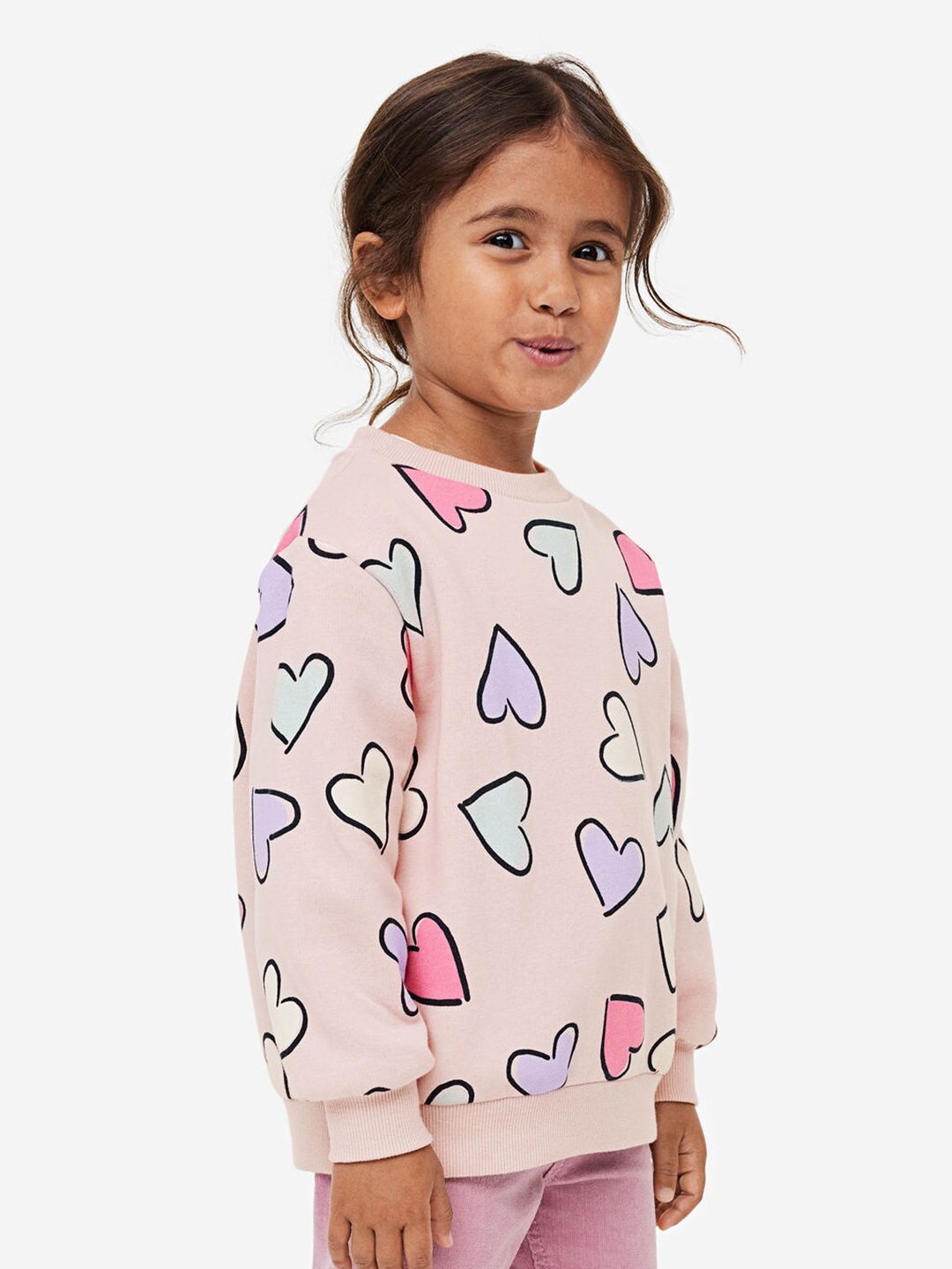 

H&M Girls Printed Sweatshirt, Pink