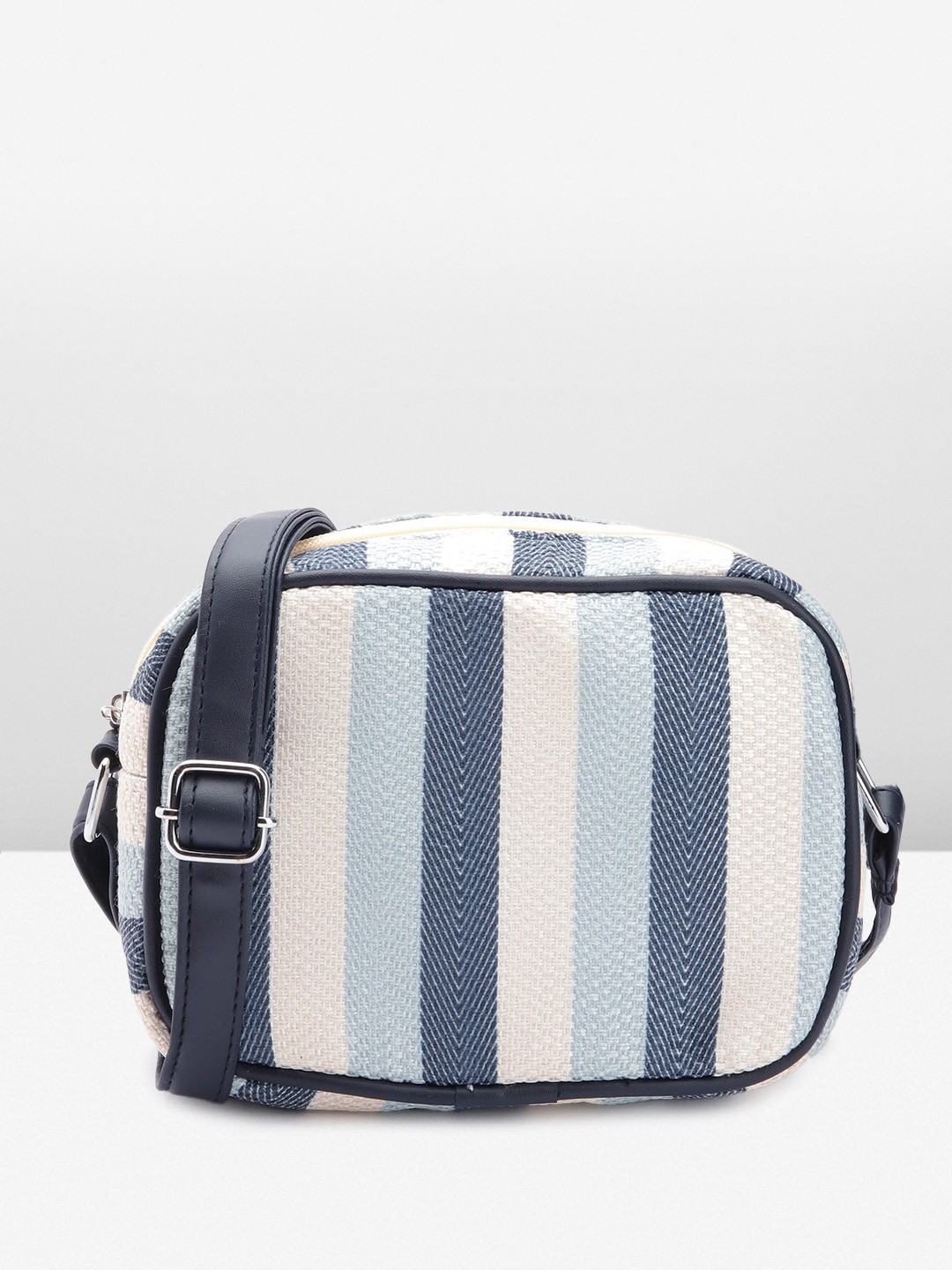 

Anouk Striped Structured Sling Bag, Blue