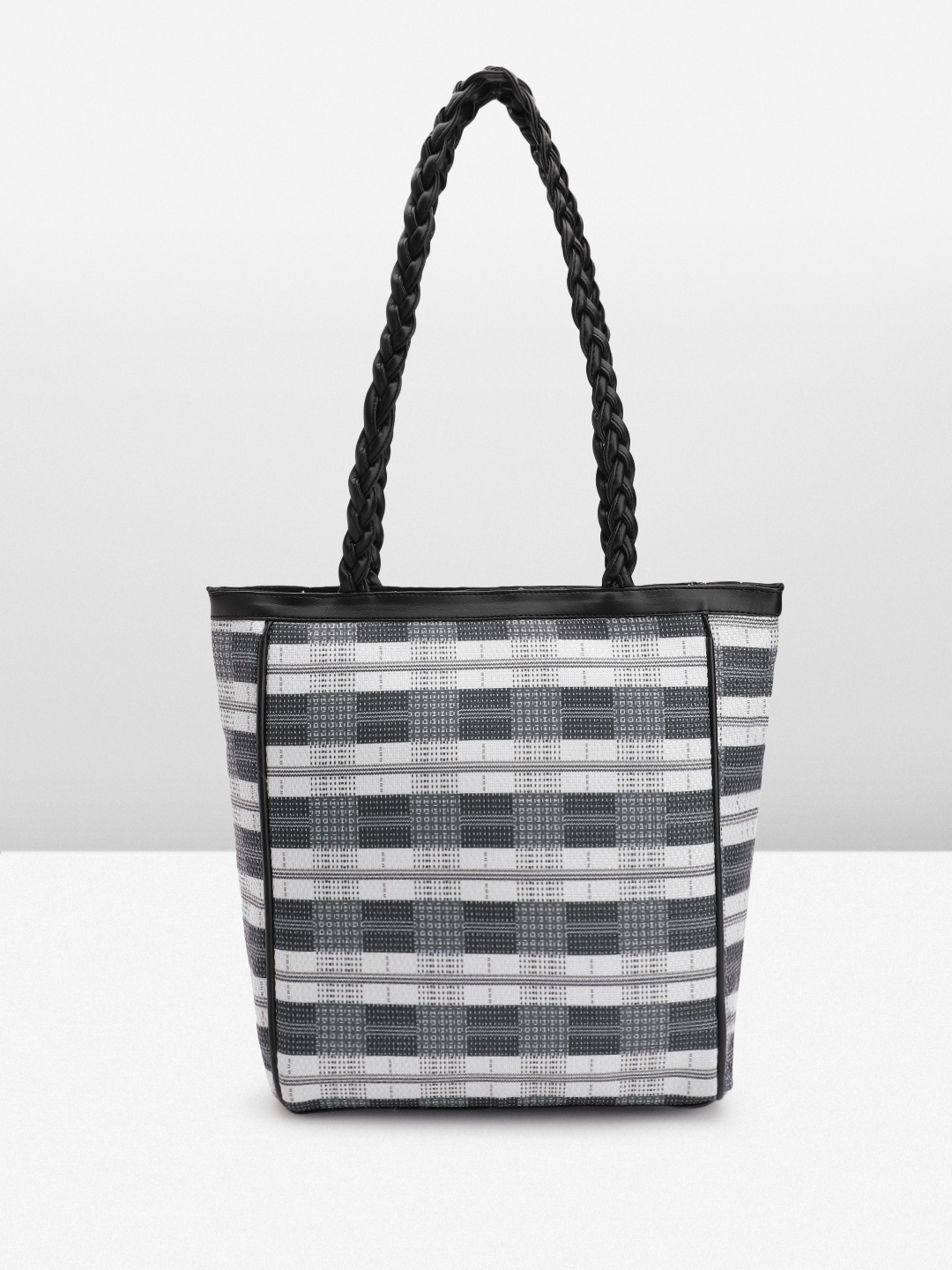 

Anouk Self Striped Structured Sling Bag, Black