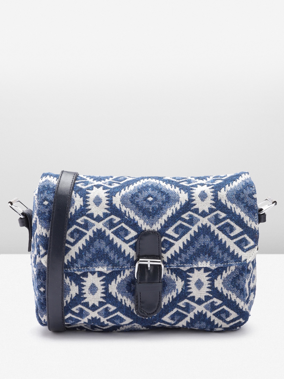 

Anouk Ethnic Motifs Structured Sling Bag, Blue