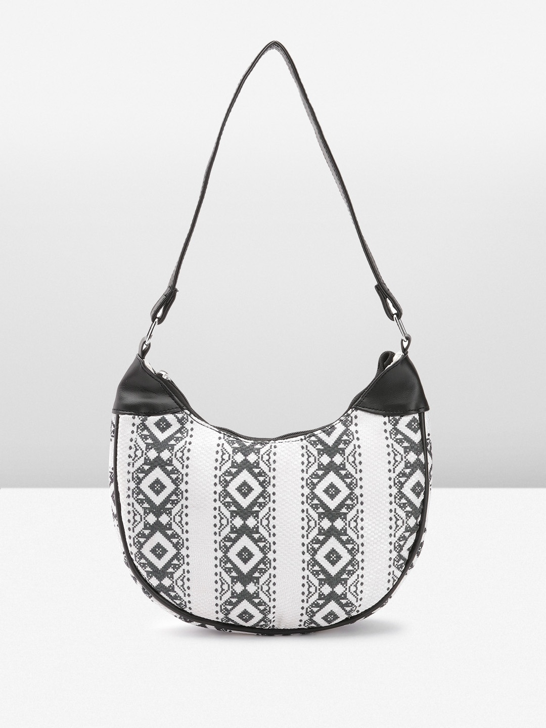 

Anouk Ethnic Motifs Printed Structured Shoulder Bag, White