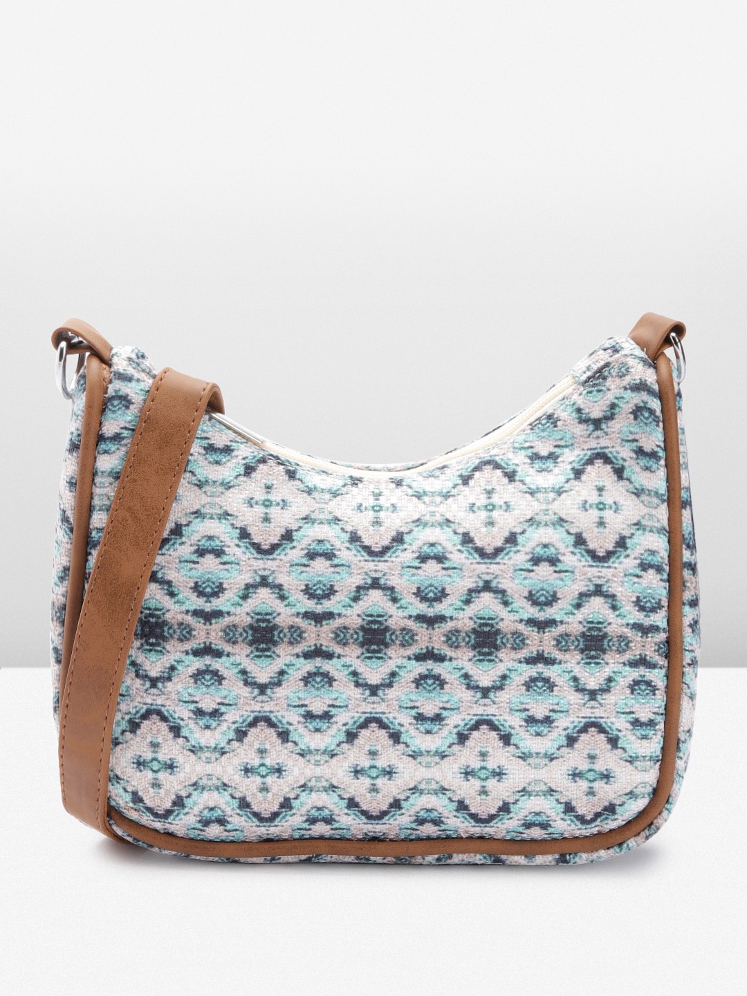 

Anouk Geometric Printed Structured Sling Bag, Blue