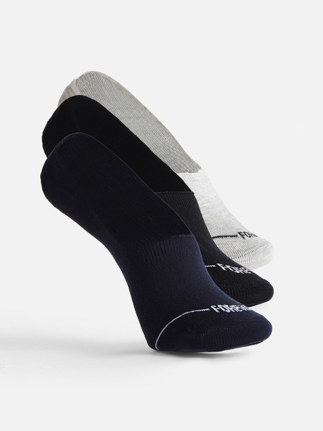 

Forever 21 Pack of 3 Solid No Show Socks, Multi