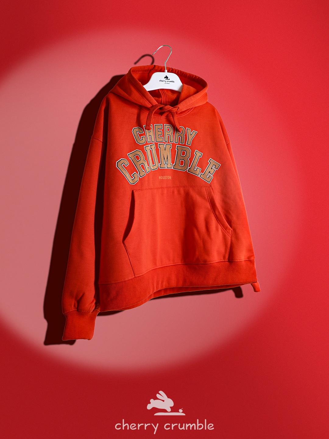 

Cherry Crumble Kids Typography Printed Hooded Pullover Sweatshirt, Orange