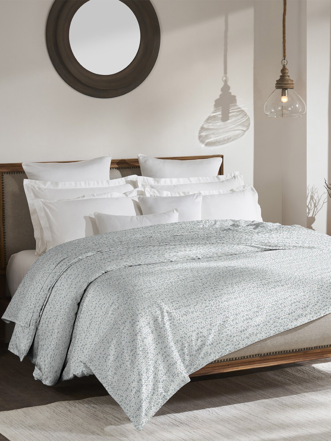 

MYTRIDENT Shades of Comfort Blue Geometric Mild Winter 150 GSM Double Bed Comforter