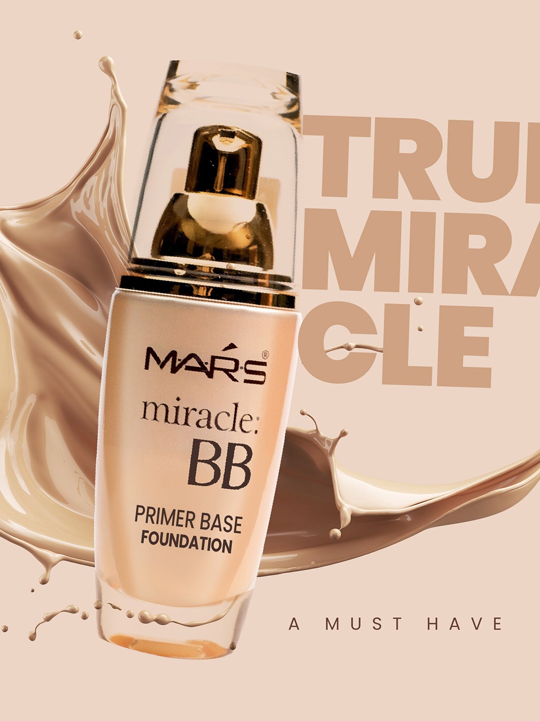 

MARS Miracle BB Primer Base Foundation - 60ml - Nude Beige -104