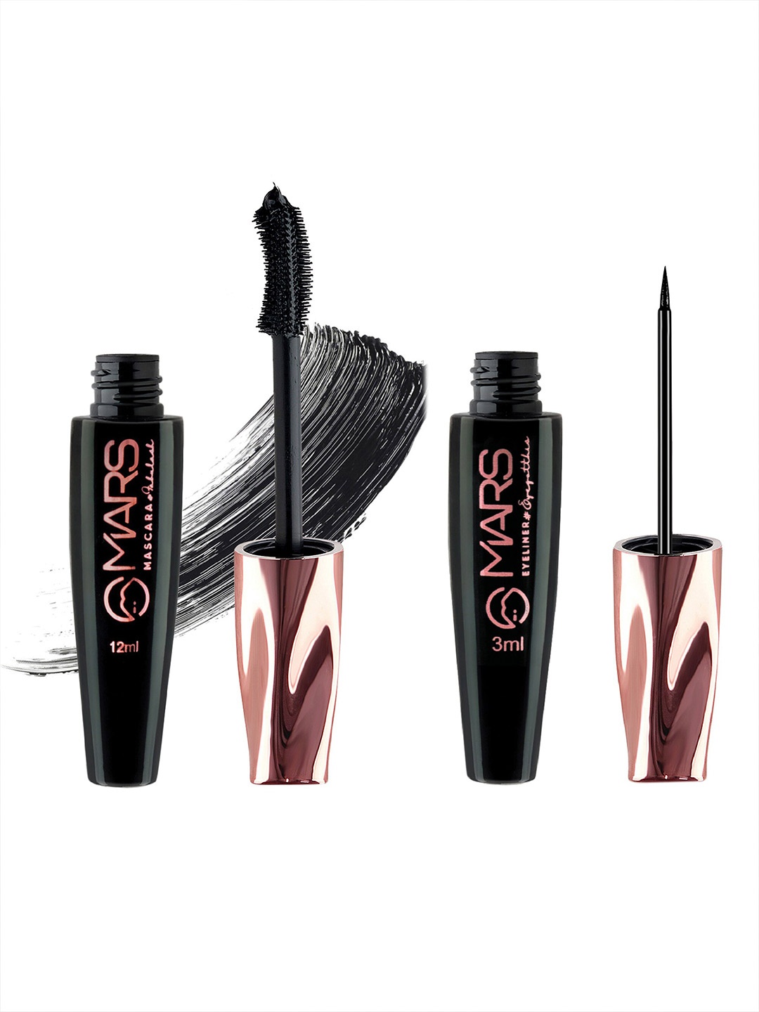

MARS Long Lasting Smudge Proof Mascara With Eyeliner, Black