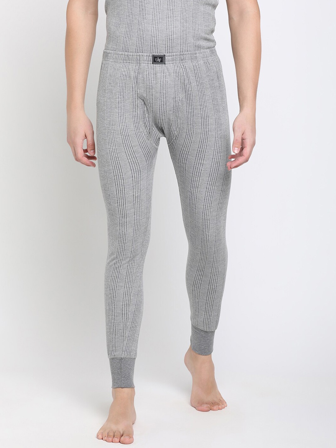 

DIXCY SCOTT Men Originals Four-Way Stretch Ribbed Thermal Bottoms, Grey