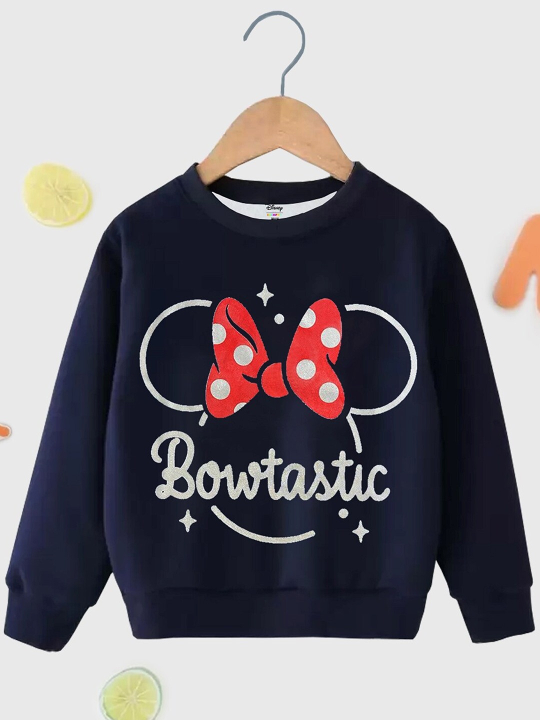 

KUCHIPOO Girls Minnie Mouse Printed Pullover, Navy blue
