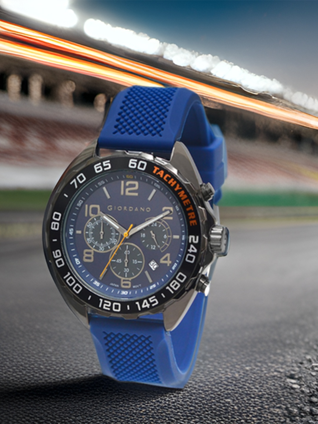 

GIORDANO Men Embellished Dial & Textured Straps Analogue Watch GZ-50090-01, Blue