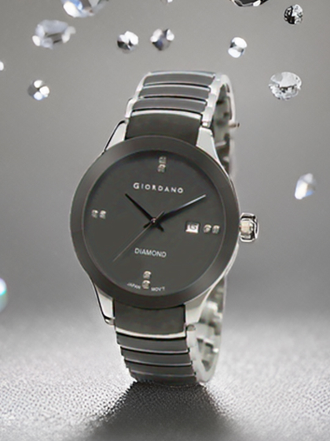 

GIORDANO Men Embellished Bracelet Style Straps Analogue Watch GZ-50102-22, Black