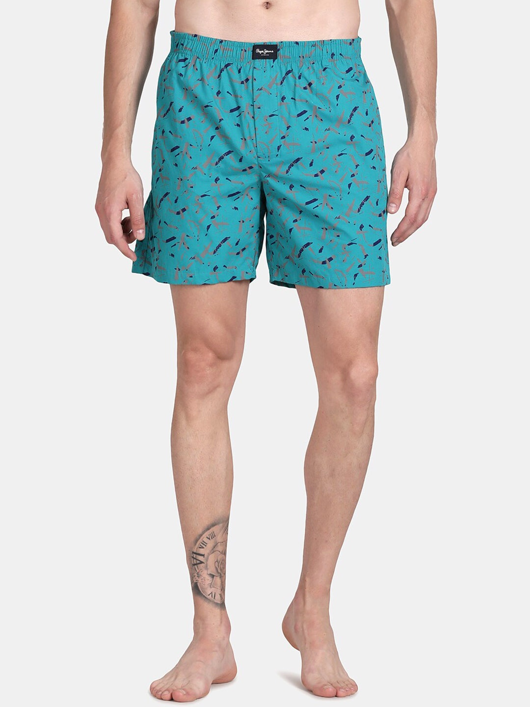 

Pepe Jeans Conversational Printed Pure Cotton Boxers ATB02, Teal