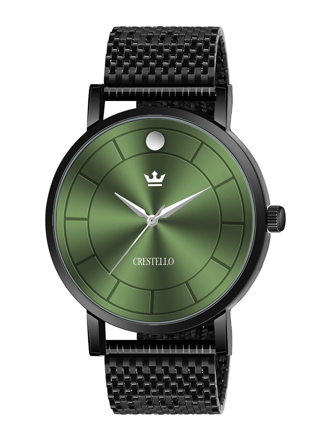 

CRESTELLO Men Embellished Dial & Straps Analogue Multi Function Watch CR-BK028-GRN-BLKCH, Black