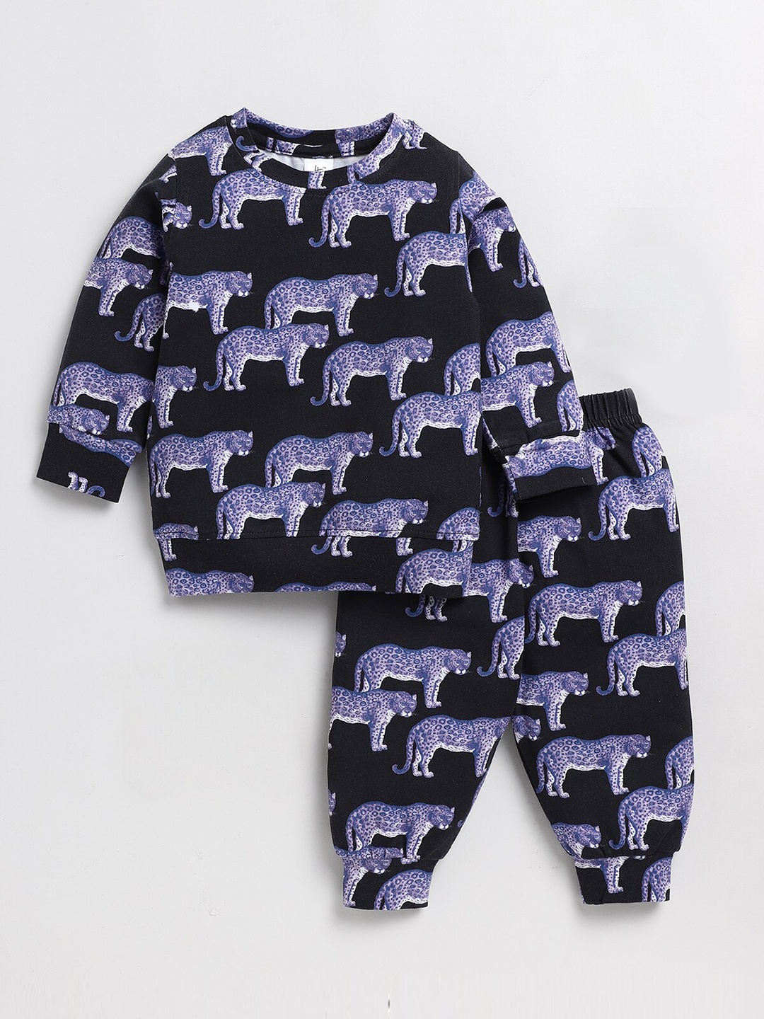 

Clt.s Unisex Kids Printed Night suit, Purple
